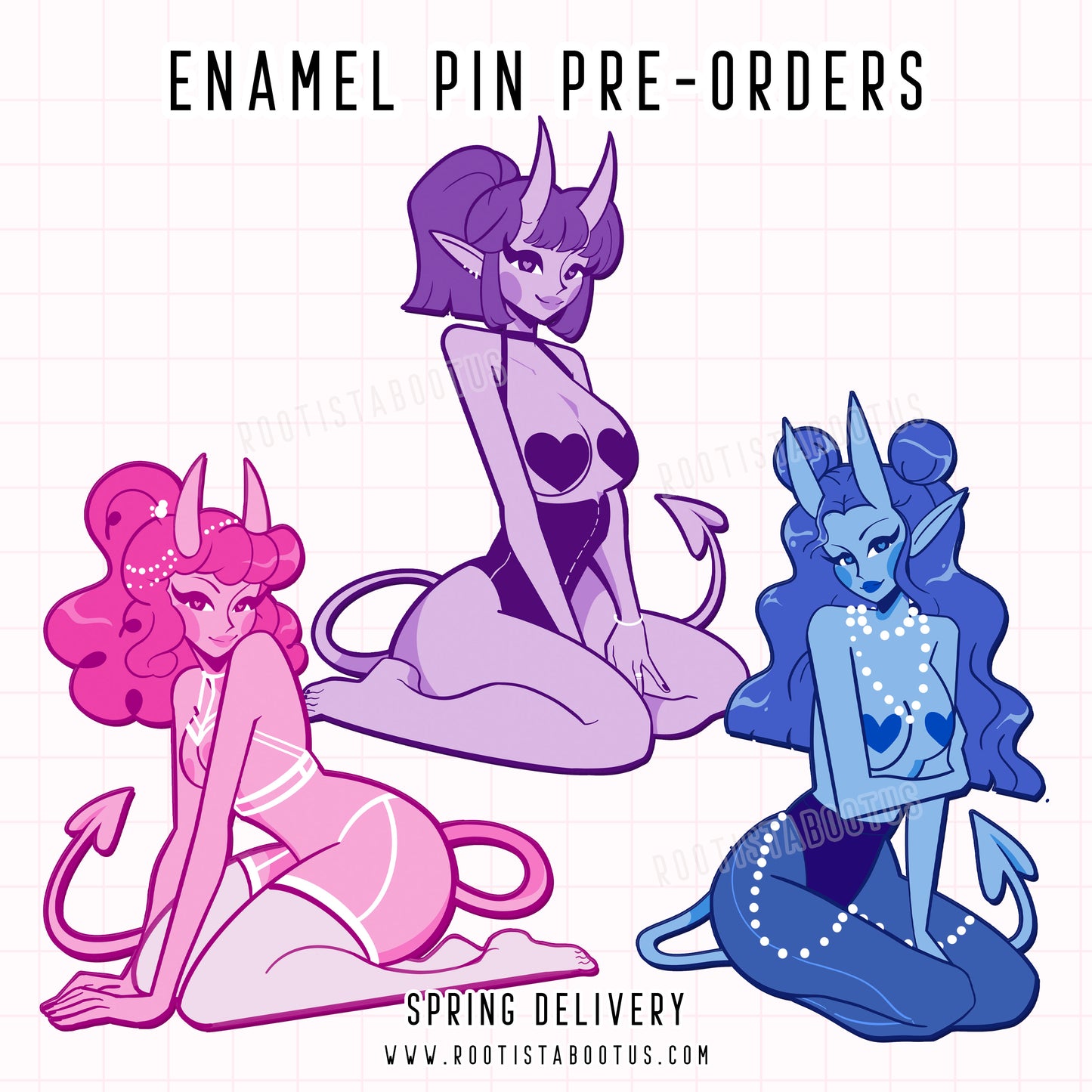 [PREORDER] Tri-Demons [Original Collection] Enamel Pins