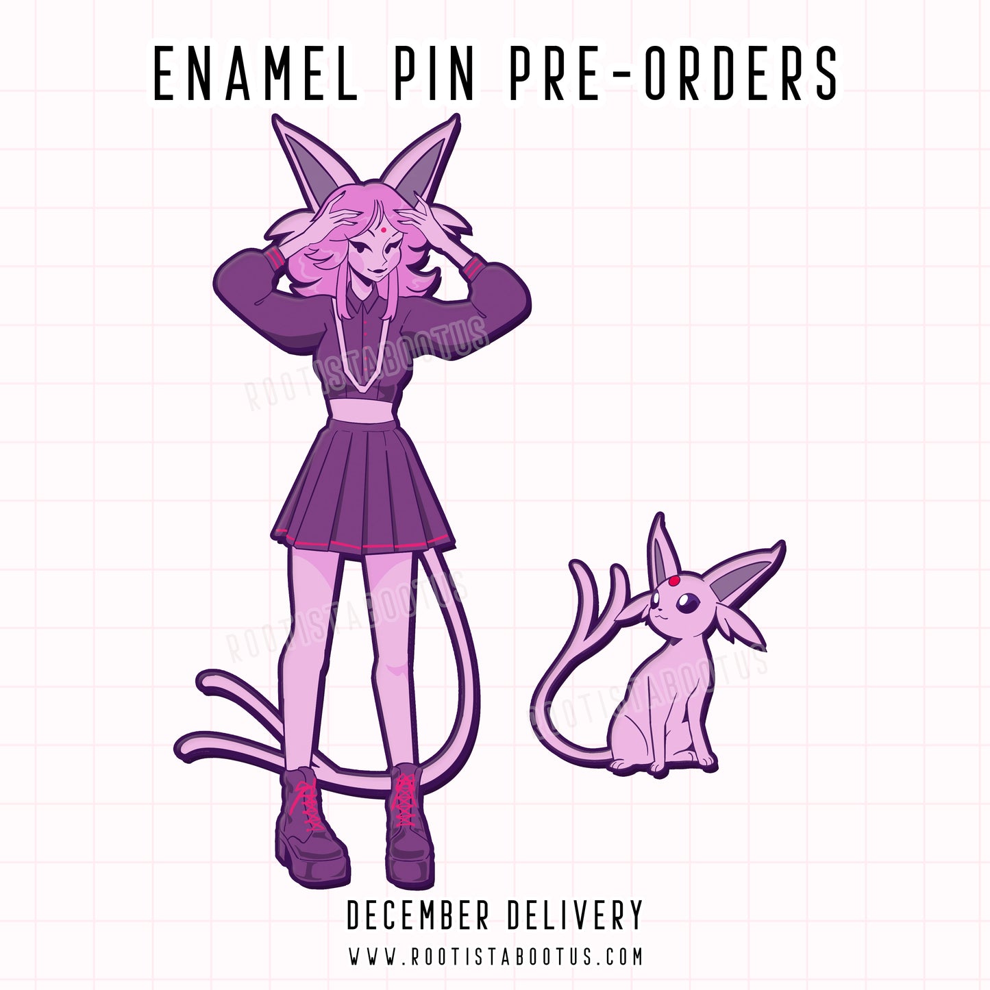 [PREORDER] Espé [PokéBabes Collection] Enamel Pin Set