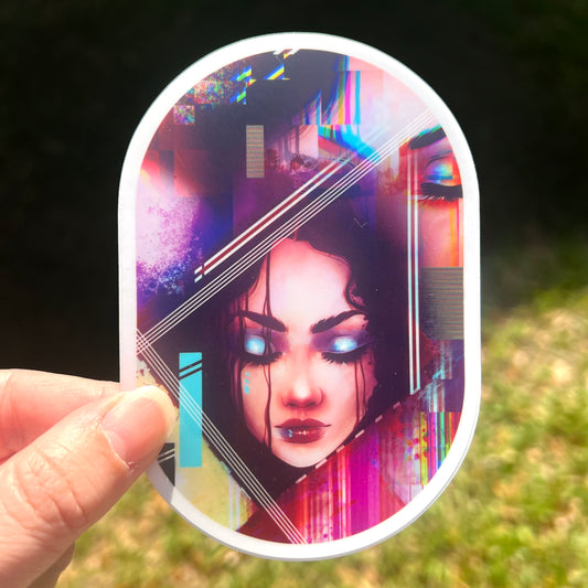 Glitch Vinyl Sticker