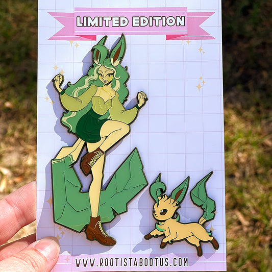 Leafie [PokéBabes Collection] Enamel Pin Set