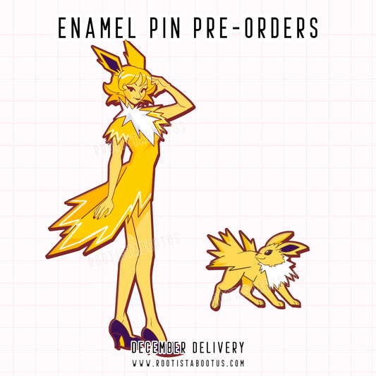 [PREORDER] Jolt [PokéBabes Collection] Enamel Pin Set