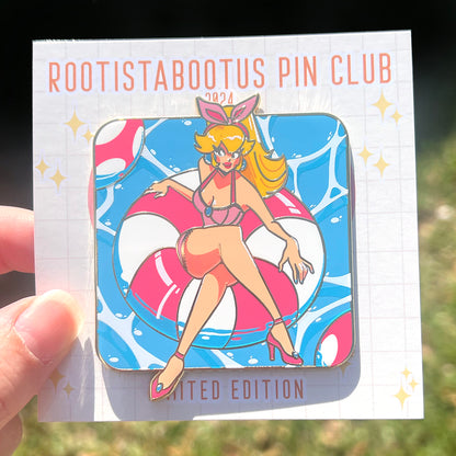 July Fanart Pin Club - Peach at the Beach