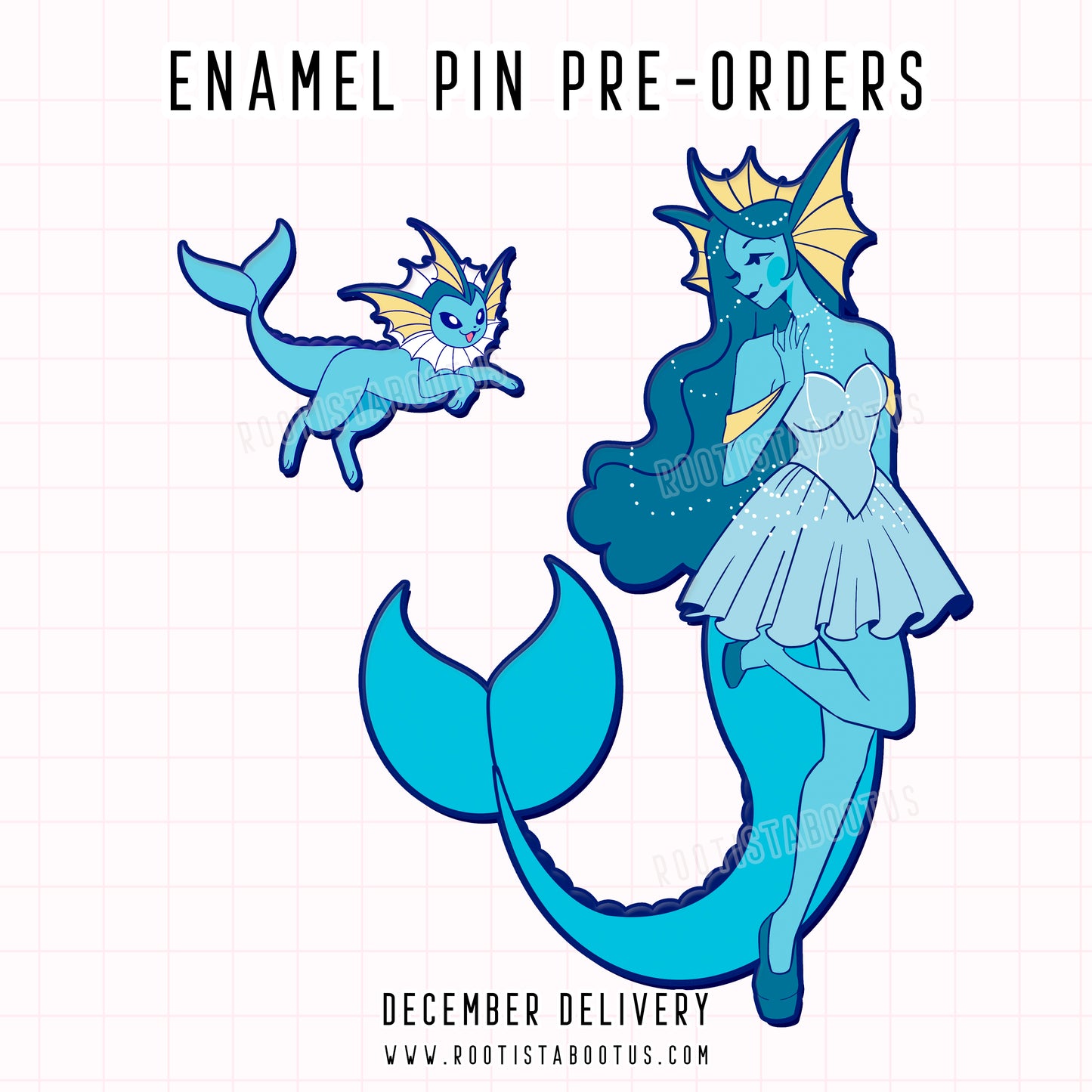 [PREORDER] Vaé [PokéBabes Collection] Enamel Pin Set